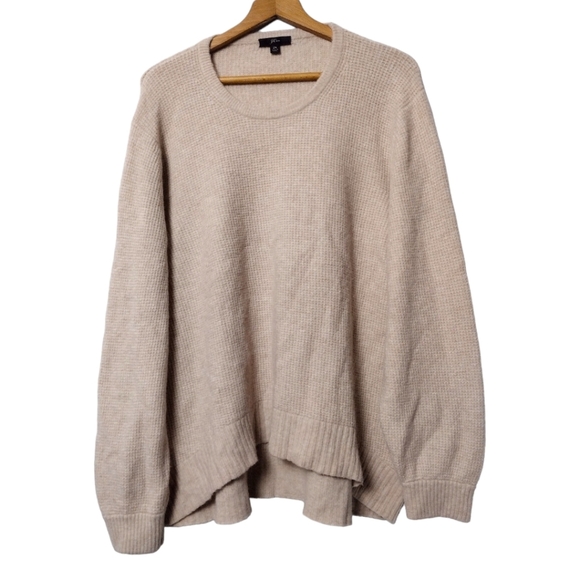 JCrew High-Low Waffle Sweater In Supersoft Yarn Size 2X - Picture 1 of 4